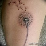 Фото пример рисунка тату одуванчик от 02.10.2018 №275 - dandelion tattoo - tatufoto.com