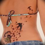 Фото пример рисунка тату одуванчик от 02.10.2018 №284 - dandelion tattoo - tatufoto.com