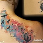 Фото пример рисунка тату одуванчик от 02.10.2018 №287 - dandelion tattoo - tatufoto.com