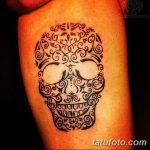 Фото рисунка Сахарный череп тату 30.10.2018 №007 - Sugar Skull Tattoo - tatufoto.com