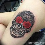Фото рисунка Сахарный череп тату 30.10.2018 №018 - Sugar Skull Tattoo - tatufoto.com