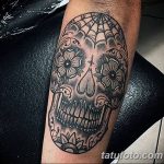 Фото рисунка Сахарный череп тату 30.10.2018 №054 - Sugar Skull Tattoo - tatufoto.com