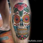 Фото рисунка Сахарный череп тату 30.10.2018 №055 - Sugar Skull Tattoo - tatufoto.com