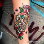 Фото рисунка Сахарный череп тату 30.10.2018 №057 - Sugar Skull Tattoo - tatufoto.com