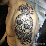 Фото рисунка Сахарный череп тату 30.10.2018 №062 - Sugar Skull Tattoo - tatufoto.com