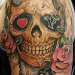 Фото рисунка Сахарный череп тату 30.10.2018 №066 - Sugar Skull Tattoo - tatufoto.com