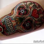 Фото рисунка Сахарный череп тату 30.10.2018 №073 - Sugar Skull Tattoo - tatufoto.com