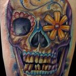 Фото рисунка Сахарный череп тату 30.10.2018 №076 - Sugar Skull Tattoo - tatufoto.com