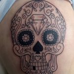 Фото рисунка Сахарный череп тату 30.10.2018 №080 - Sugar Skull Tattoo - tatufoto.com