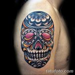 Фото рисунка Сахарный череп тату 30.10.2018 №083 - Sugar Skull Tattoo - tatufoto.com