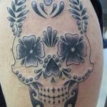 Фото рисунка Сахарный череп тату 30.10.2018 №094 - Sugar Skull Tattoo - tatufoto.com