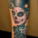 Фото рисунка Сахарный череп тату 30.10.2018 №099 - Sugar Skull Tattoo - tatufoto.com
