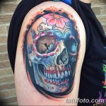 Фото рисунка Сахарный череп тату 30.10.2018 №113 - Sugar Skull Tattoo - tatufoto.com