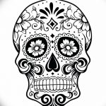 Фото рисунка Сахарный череп тату 30.10.2018 №126 - Sugar Skull Tattoo - tatufoto.com