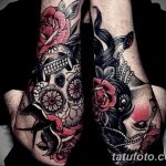 Фото рисунка Сахарный череп тату 30.10.2018 №132 - Sugar Skull Tattoo - tatufoto.com