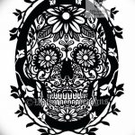 Фото рисунка Сахарный череп тату 30.10.2018 №136 - Sugar Skull Tattoo - tatufoto.com