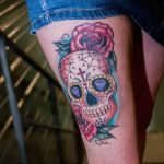 Фото рисунка Сахарный череп тату 30.10.2018 №140 - Sugar Skull Tattoo - tatufoto.com