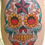 Фото рисунка Сахарный череп тату 30.10.2018 №145 - Sugar Skull Tattoo - tatufoto.com