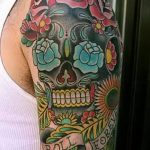 Фото рисунка Сахарный череп тату 30.10.2018 №158 - Sugar Skull Tattoo - tatufoto.com