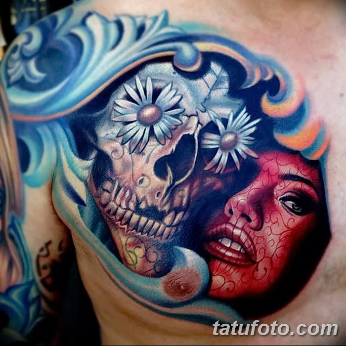 Фото рисунка Сахарный череп тату 30.10.2018 №176 - Sugar Skull Tattoo - tatufoto.com