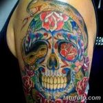 Фото рисунка Сахарный череп тату 30.10.2018 №185 - Sugar Skull Tattoo - tatufoto.com