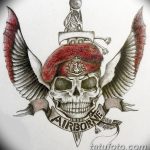 Фото рисунка Тату берет 31.10.2018 №018 - Tattoo beret - tatufoto.com