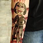 Фото рисунка Тату пила из фильма 30.10.2018 №005 - Tattoo saw from movie - tatufoto.com