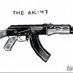 Фото рисунка Татуировки АК-47 29.10.2018 №033 - Tattoo AK-47 - tatufoto.com