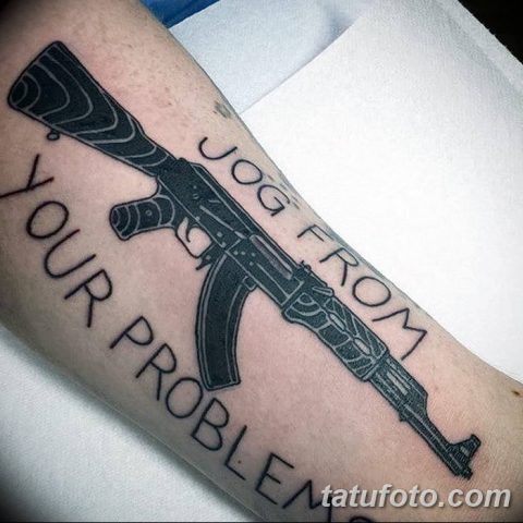 Фото рисунка Татуировки АК-47 29.10.2018 №087 - Tattoo AK-47 - tatufoto ...