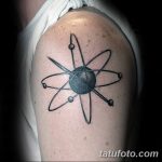 Фото рисунка тату атом 06.10.2018 №015 - tattoo atom - tatufoto.com