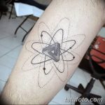 Фото рисунка тату атом 06.10.2018 №027 - tattoo atom - tatufoto.com