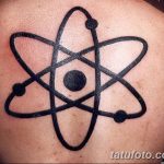 Фото рисунка тату атом 06.10.2018 №038 - tattoo atom - tatufoto.com
