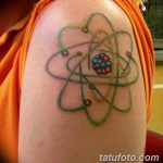 Фото рисунка тату атом 06.10.2018 №048 - tattoo atom - tatufoto.com