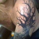 Фото рисунка тату дерево дуб 20.10.2018 №015 - tattoo tree oak drawing - tatufoto.com