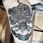 Фото рисунка тату дерево дуб 20.10.2018 №016 - tattoo tree oak drawing - tatufoto.com