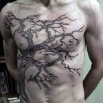 Фото рисунка тату дерево дуб 20.10.2018 №017 - tattoo tree oak drawing - tatufoto.com