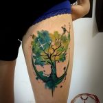 Фото рисунка тату дерево дуб 20.10.2018 №021 - tattoo tree oak drawing - tatufoto.com
