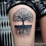 Фото рисунка тату дерево дуб 20.10.2018 №058 - tattoo tree oak drawing - tatufoto.com
