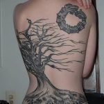 Фото рисунка тату дерево дуб 20.10.2018 №089 - tattoo tree oak drawing - tatufoto.com