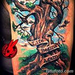 Фото рисунка тату дерево дуб 20.10.2018 №092 - tattoo tree oak drawing - tatufoto.com