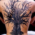 Фото рисунка тату дерево дуб 20.10.2018 №095 - tattoo tree oak drawing - tatufoto.com