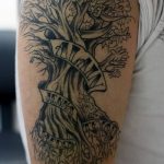 Фото рисунка тату дерево дуб 20.10.2018 №107 - tattoo tree oak drawing - tatufoto.com