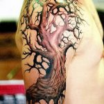 Фото рисунка тату дерево дуб 20.10.2018 №109 - tattoo tree oak drawing - tatufoto.com