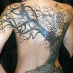 Фото рисунка тату дерево дуб 20.10.2018 №110 - tattoo tree oak drawing - tatufoto.com