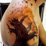 Фото рисунка тату дерево дуб 20.10.2018 №128 - tattoo tree oak drawing - tatufoto.com