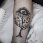Фото рисунка тату дерево дуб 20.10.2018 №137 - tattoo tree oak drawing - tatufoto.com