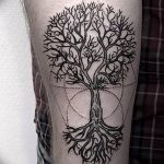 Фото рисунка тату дерево дуб 20.10.2018 №139 - tattoo tree oak drawing - tatufoto.com