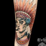 Фото рисунка тату индианка 30.10.2018 №002 - tattoo indian - tattoo-photo.ru
