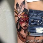 Фото рисунка тату индианка 30.10.2018 №025 - tattoo indian - tattoo-photo.ru