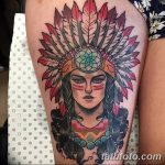 Фото рисунка тату индианка 30.10.2018 №051 - tattoo indian - tattoo-photo.ru